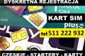 Darmowy Internet mobilny zarejestrowana karta SIM dziaajca czeska prepaid aktywna eSIM